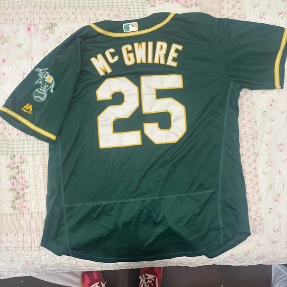Majestic Oakland Athletics Mark McGwire #25 Authentic Flex Base Jersey - Green